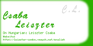 csaba leiszter business card